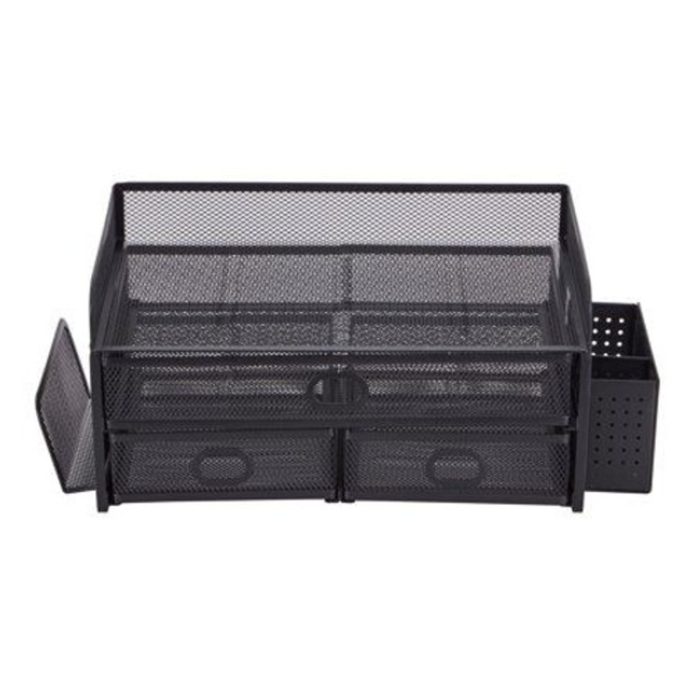 Pen+Gear Mesh Desk Organizer Unisex OS Black 3 Sliding Drawers Office Storage